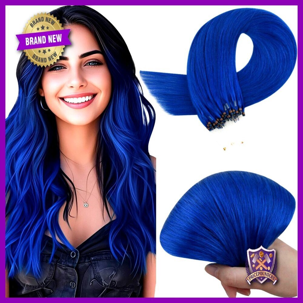 Kids Hair Extensions Real Human Hair Soft Remy Microlinks 18 Inch 25g